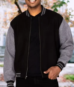 Nayked Apparel Outerwear>Legendary Wool Bomber Jacket