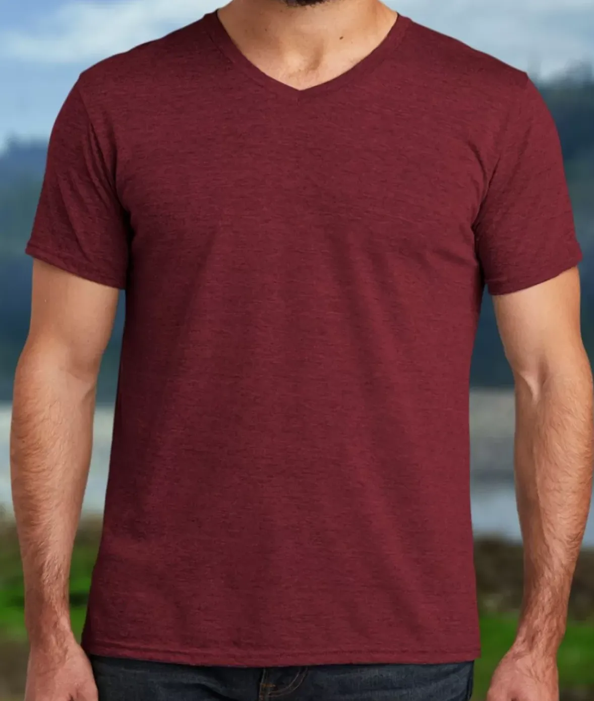 Nayked Apparel Shirts>Men'S Big Ridiculously Soft Recycled Lightweight V-Neck T-Shirt