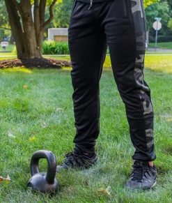 Nayked Apparel Bottoms>Men'S Camo Panel Midweight Tech Fleece Active Jogger/Discontinued Army Camo