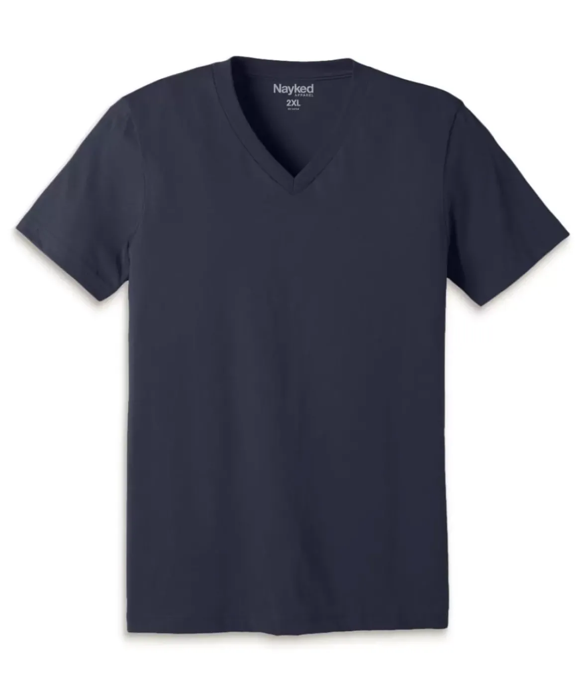 Nayked Apparel T-Shirts>Men'S Classic Cotton Big Short Sleeve V-Neck T-Shirt
