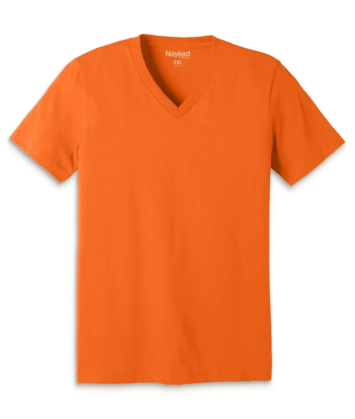 Nayked Apparel T-Shirts>Men'S Classic Cotton Big Short Sleeve V-Neck T-Shirt