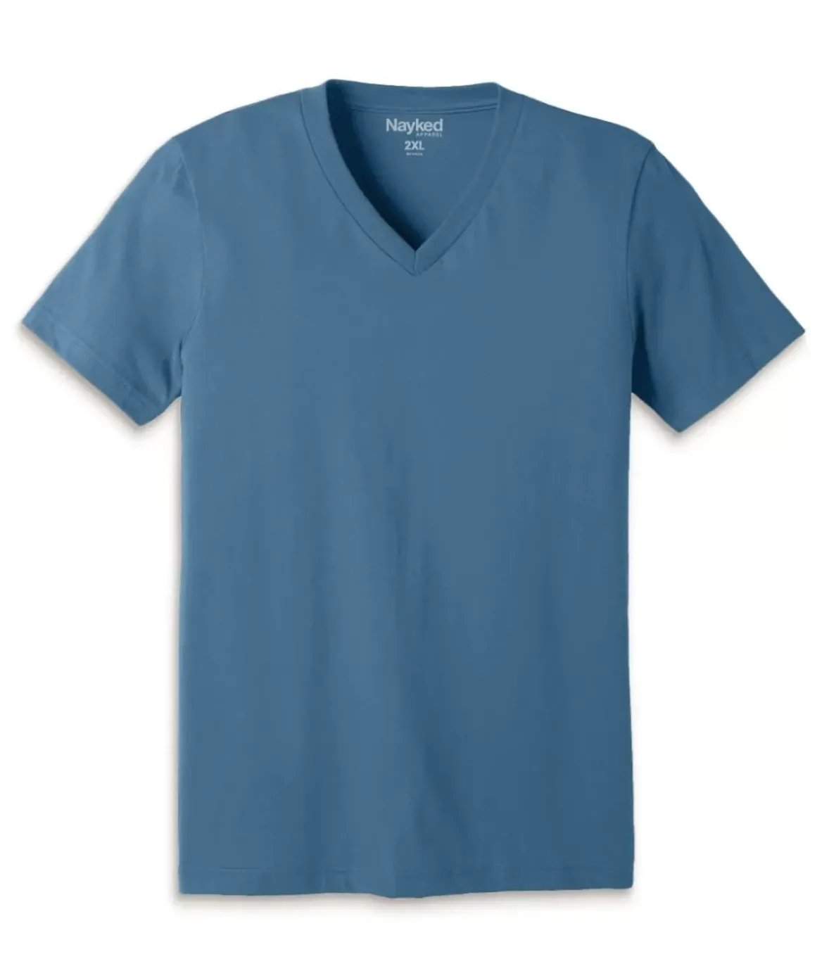 Nayked Apparel T-Shirts>Men'S Classic Cotton Big Short Sleeve V-Neck T-Shirt