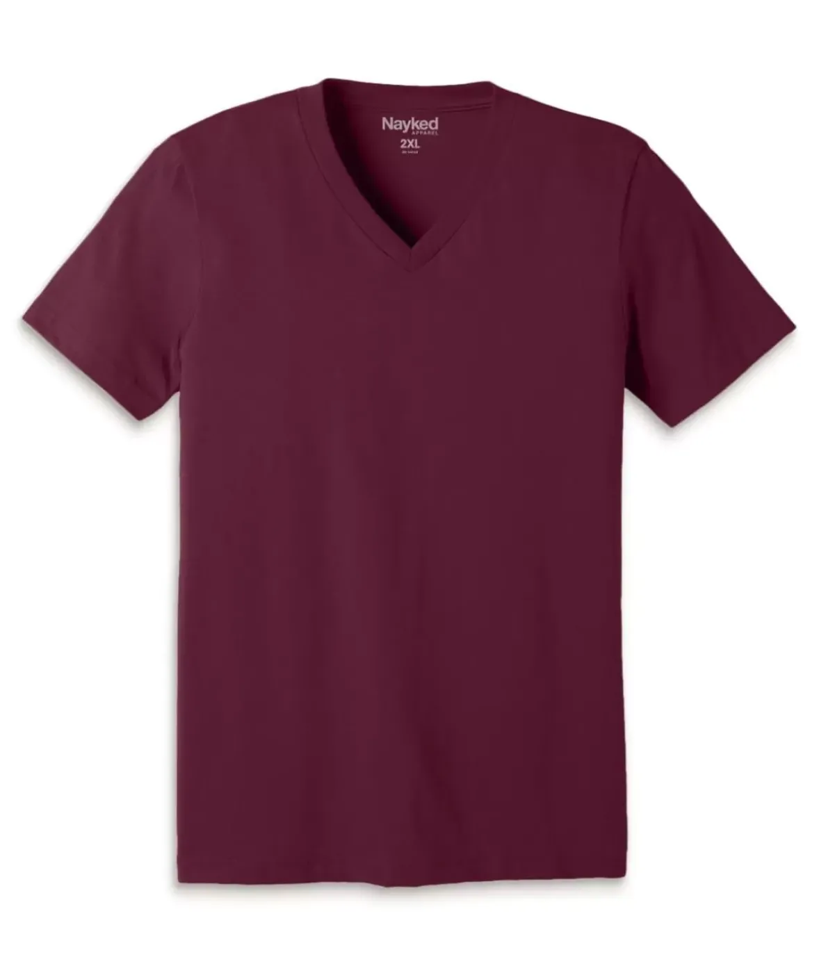 Nayked Apparel T-Shirts>Men'S Classic Cotton Big Short Sleeve V-Neck T-Shirt