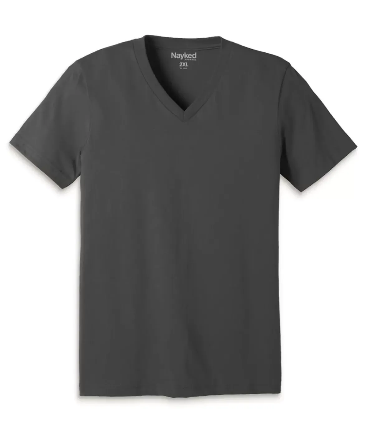 Nayked Apparel Shirts>Men'S Classic Cotton Big Short Sleeve V-Neck T-Shirt