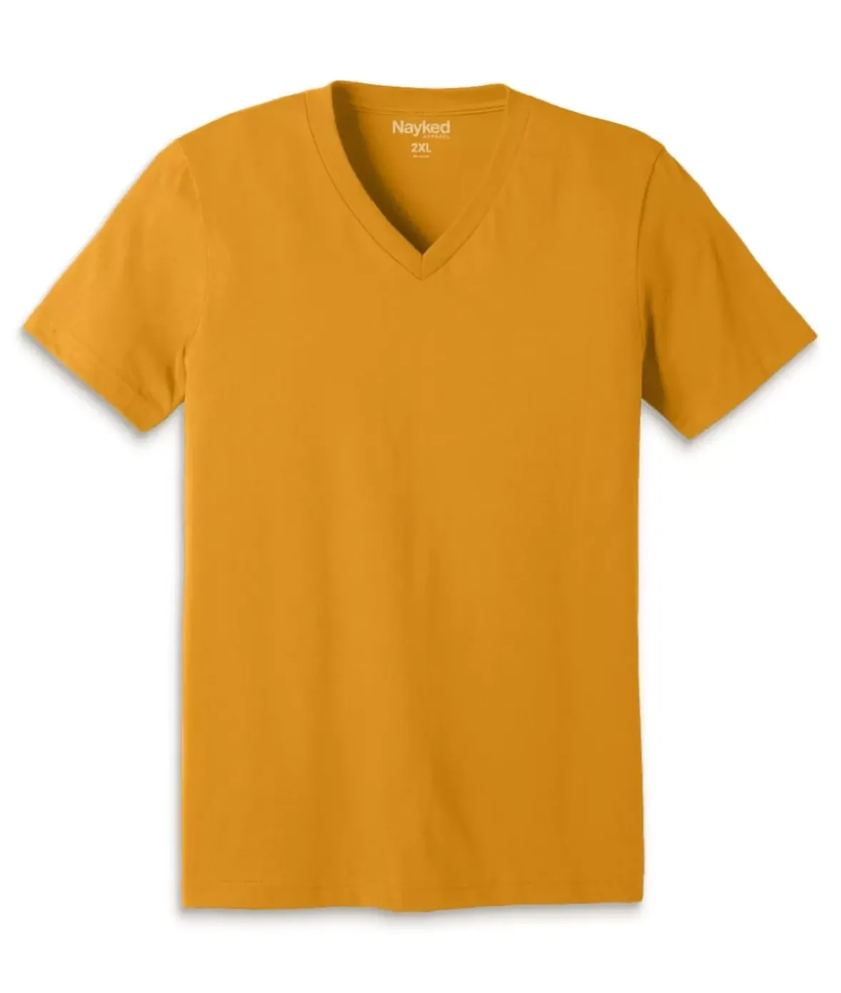 Nayked Apparel Shirts>Men'S Classic Cotton Big Short Sleeve V-Neck T-Shirt