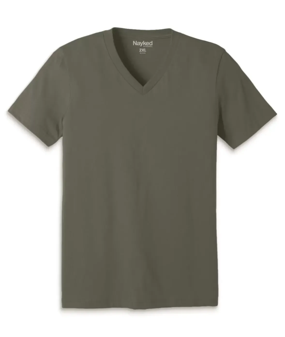 Nayked Apparel Shirts>Men'S Classic Cotton Big Short Sleeve V-Neck T-Shirt
