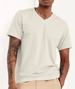 Nayked Apparel Shirts>Men'S Classic Cotton Short Sleeve V-Neck T-Shirt