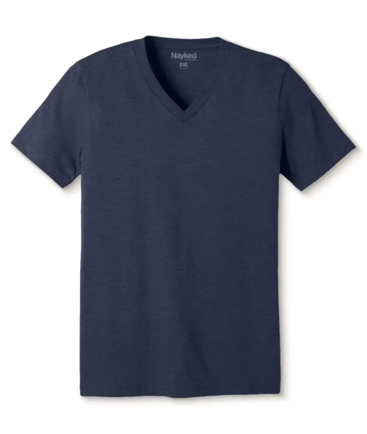 Nayked Apparel T-Shirts>Men'S Classic Soft Heathered Big Short Sleeve V-Neck T-Shirt