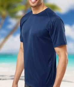 Nayked Apparel Shirts>Men'S Islander Performance Upf Short Sleeve T-Shirt