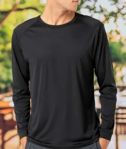 Nayked Apparel Workout Wear>Men'S Long Islander Performance Upf Long Sleeve T-Shirt