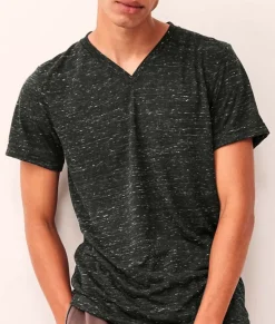 Nayked Apparel Shirts>Men'S Marbled Jersey V-Neck T-Shirt
