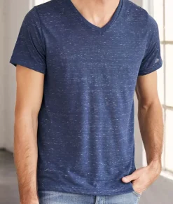 Nayked Apparel Shirts>Men'S Marbled Jersey V-Neck T-Shirt