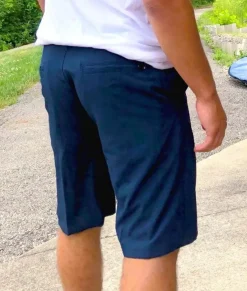 Nayked Apparel Bottoms>Men'S Navy Hybrid Stretch Short/Discontinued