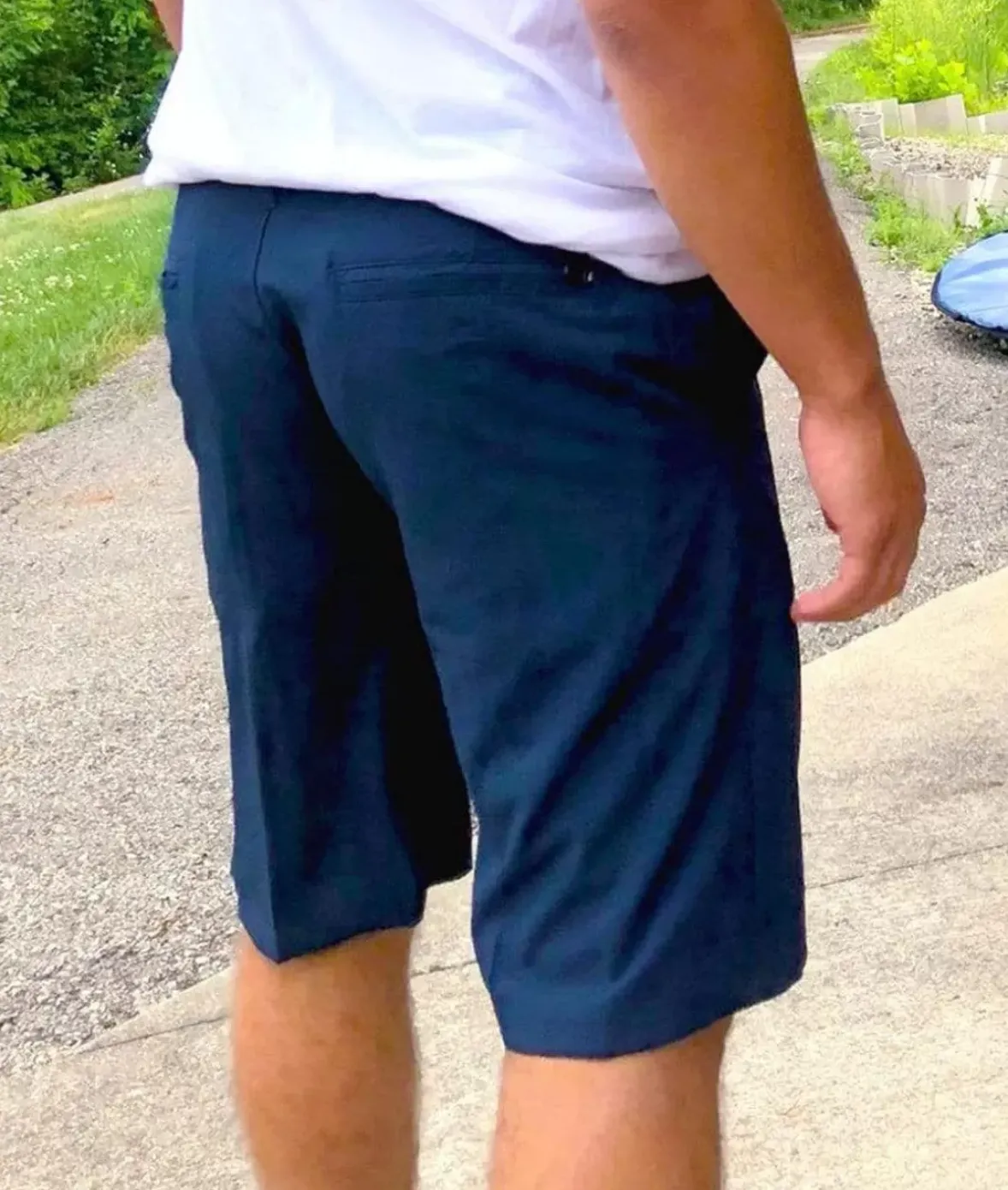 Nayked Apparel Bottoms>Men'S Navy Hybrid Stretch Short/Discontinued