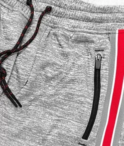 Nayked Apparel Bottoms>Men'S Performance Fleece Side Stripe Shorts/Discontinued Heather Grey