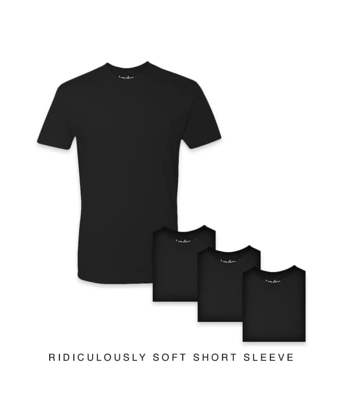 Nayked Apparel T-Shirts>Men'S 4Pk Ridiculously Soft Short Sleeve Crew Neck 100% Cotton T-Shirt