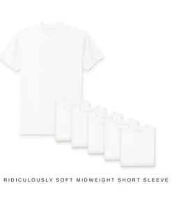 Nayked Apparel T-Shirt Packs>Men'S 6Pk Ridiculously Soft Midweight Crew T-Shirt