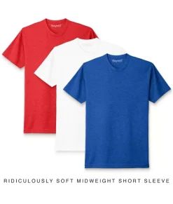 Nayked Apparel Shirts>Men'S 3Pk Ridiculously Soft Midweight Crew T-Shirt Favorites