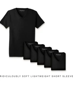 Nayked Apparel T-Shirt Packs>Men'S 6Pk Ridiculously Soft Lightweight V-Neck T-Shirt