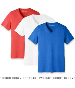 Nayked Apparel T-Shirt Packs>Men'S 3Pk Ridiculously Soft Lightweight V-Neck T-Shirt Favorites