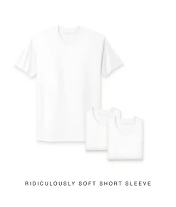 Nayked Apparel Shirts>Men'S 3Pk Ridiculously Soft Short Sleeve Crew Neck 100% Cotton T-Shirt
