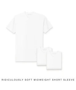 Nayked Apparel T-Shirts>Men'S 3Pk Ridiculously Soft Midweight Crew T-Shirt