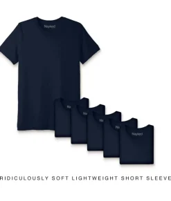 Nayked Apparel Shirts>Men'S 6Pk Ridiculously Soft Lightweight Crew Neck T-Shirt