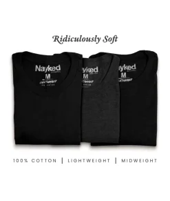 Nayked Apparel Shirts>Men'S 3Pk Tri-Nayked Short Sleeve Crew Neck T-Shirts