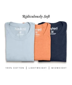 Nayked Apparel T-Shirts>Men'S 3Pk Tri-Nayked Short Sleeve Crew Neck T-Shirts