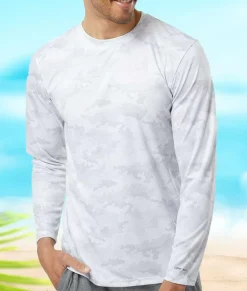 Nayked Apparel Shirts>Men'S Pompano Performance Upf Camo Long Sleeve T-Shirt