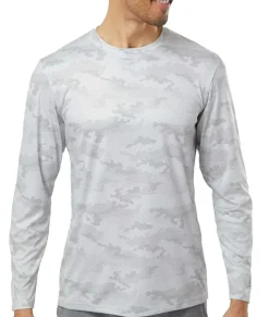 Nayked Apparel Shirts>Men'S Pompano Performance Upf Camo Long Sleeve T-Shirt