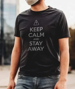 Nayked Apparel T-Shirts>Men'S Ridiculously Soft 100% Cotton Graphic Tee | Keep Calm And Stay Away