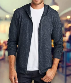 Nayked Apparel Hoodies & Sweatshirts>Men'S Ridiculously Soft Big Lightweight Full-Zip Hoodie