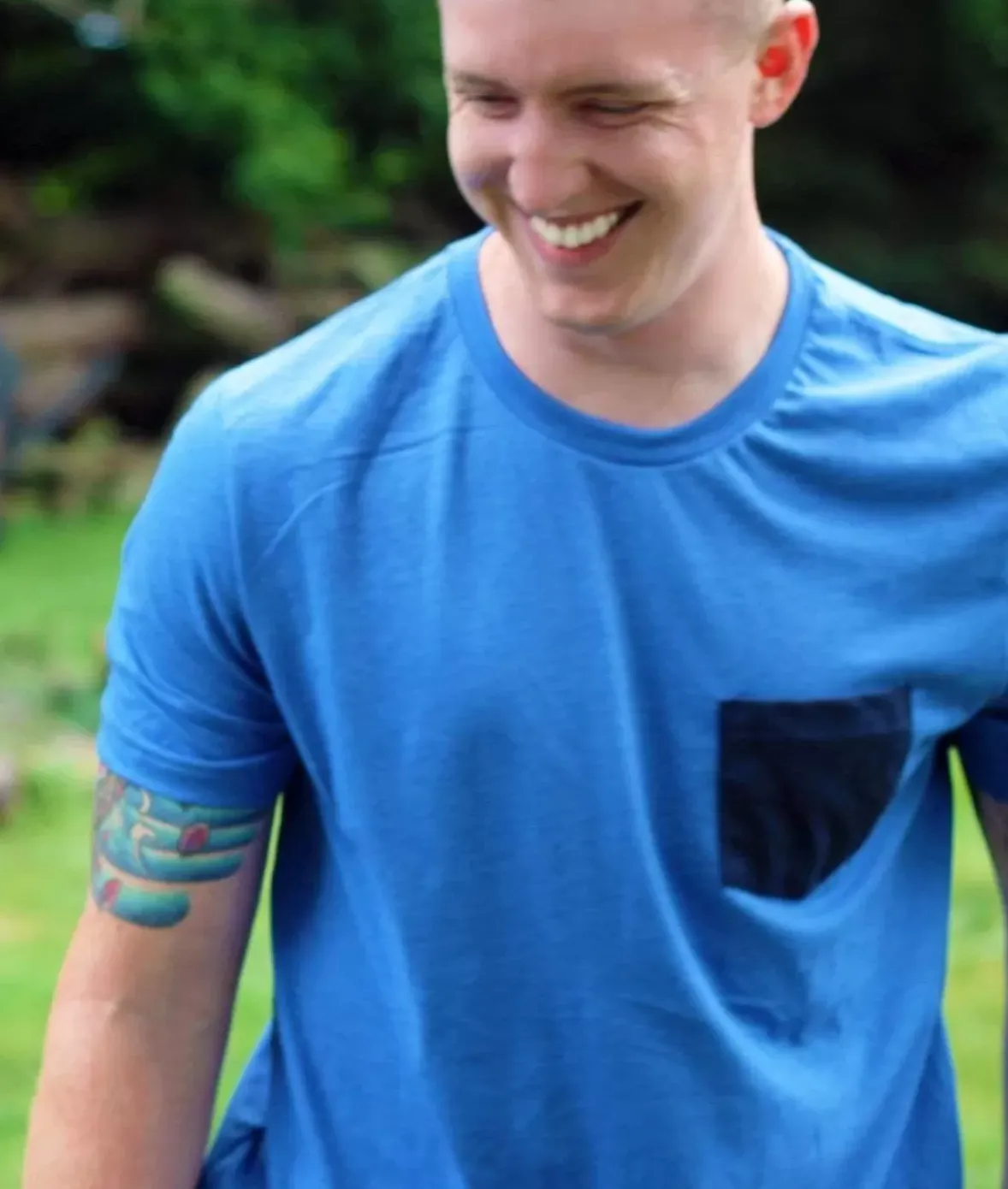 Nayked Apparel Shirts>Men'S Ridiculously Soft Contrast Pocket Short Sleeve Crew Neck T-Shirt