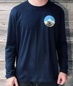 Nayked Apparel T-Shirts>Men'S Ridiculously Soft Cotton Long Sleeve Graphic Tee | Pacific Northwest