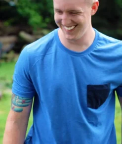 Nayked Apparel T-Shirts>Men'S Ridiculously Soft Contrast Pocket Short Sleeve Crew Neck T-Shirt