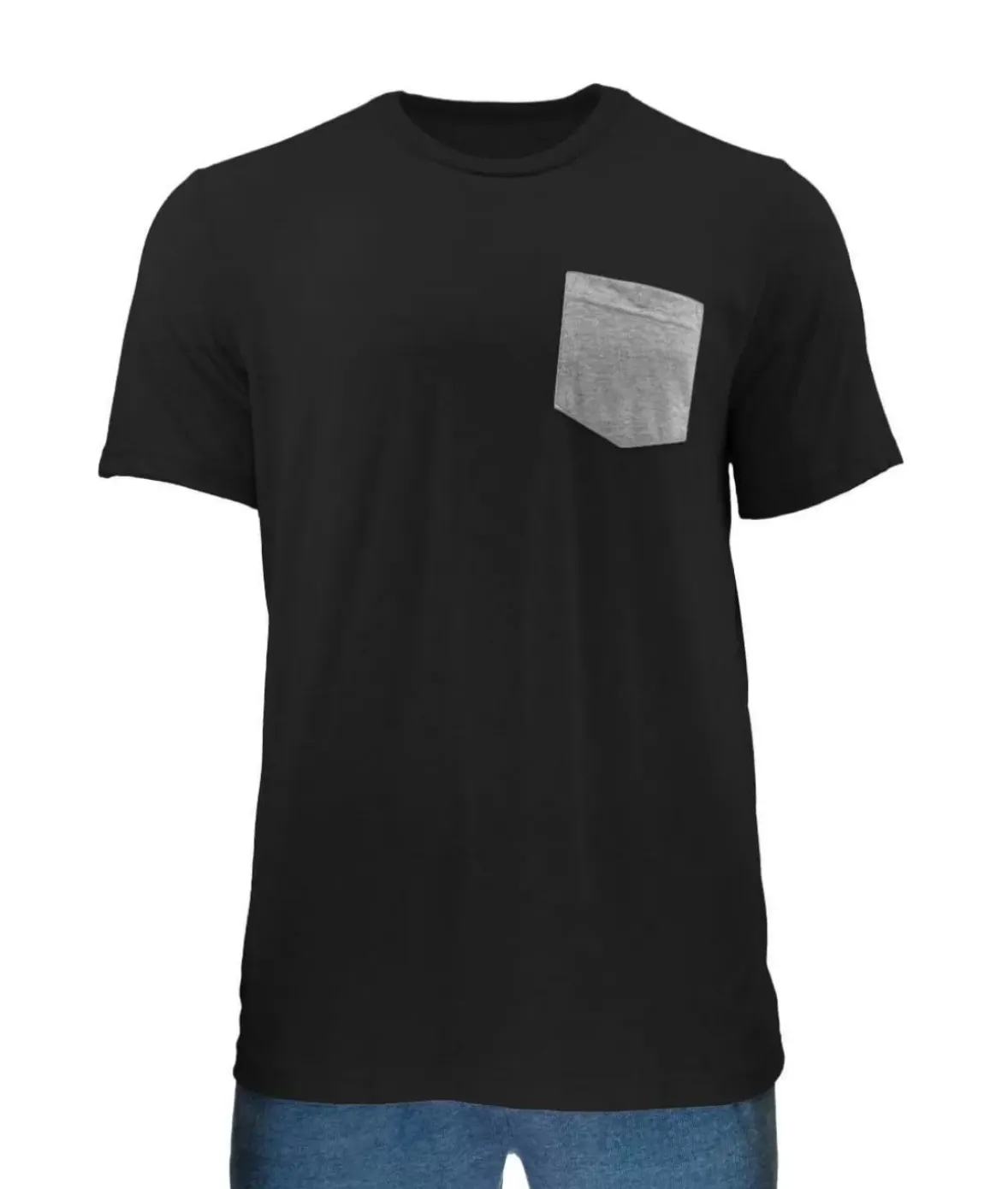 Nayked Apparel T-Shirts>Men'S Ridiculously Soft Contrast Pocket Short Sleeve Crew Neck T-Shirt