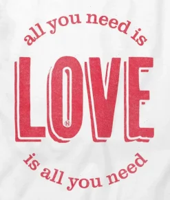 Nayked Apparel T-Shirts>Men'S Ridiculously Soft Cotton Long Sleeve Graphic Tee | All You Need Is Love
