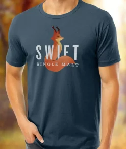 Nayked Apparel Tops>Men'S Ridiculously Soft Cotton Graphic Tee | Swift Single Malt