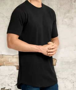 Nayked Apparel T-Shirts>Men'S Ridiculously Soft Curved Hem Longline T-Shirt