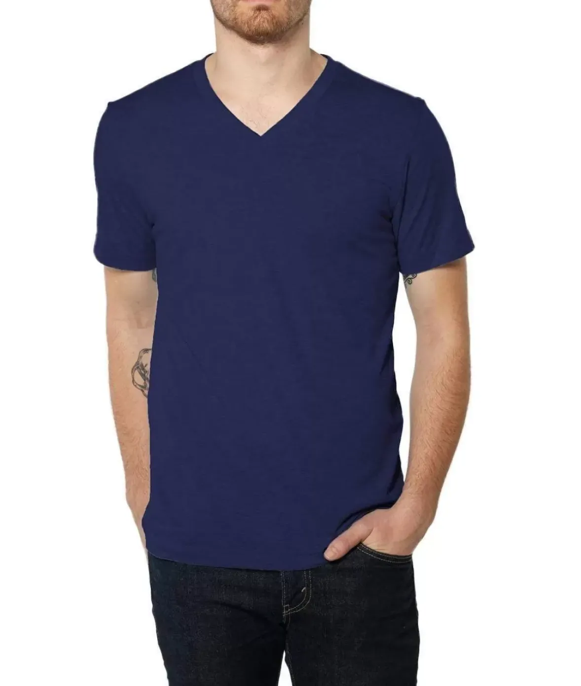 Nayked Apparel Shirts>Men'S Ridiculously Soft Lightweight V-Neck T-Shirt | Classic
