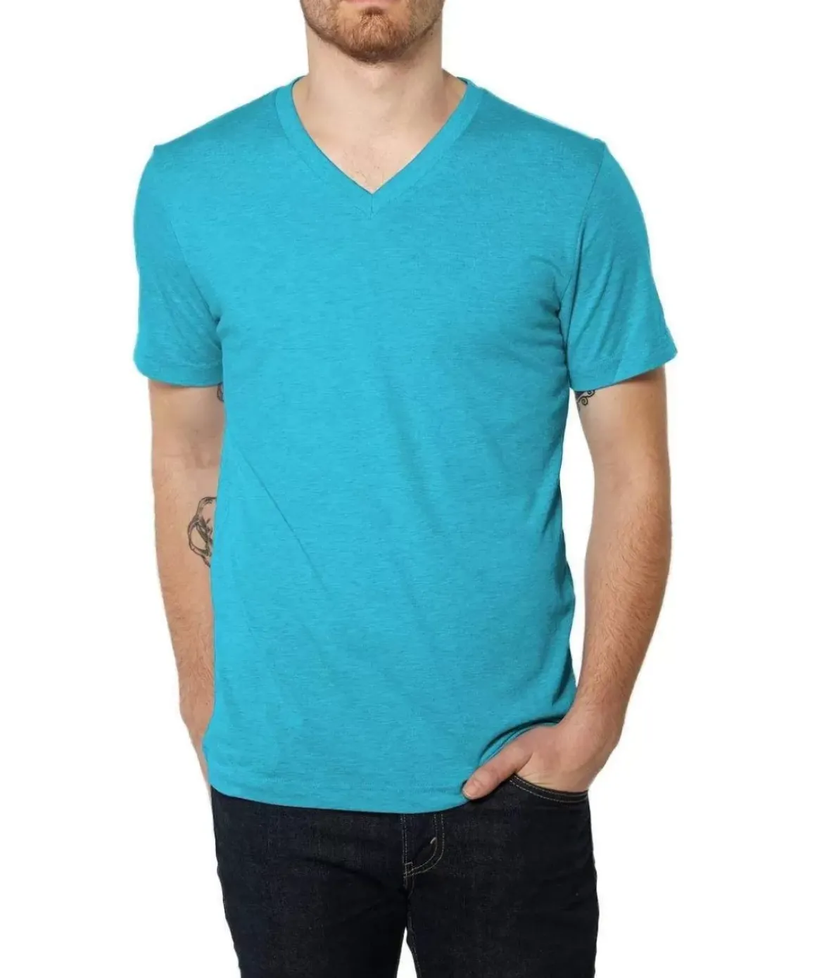 Nayked Apparel Shirts>Men'S Ridiculously Soft Lightweight V-Neck T-Shirt | Classic