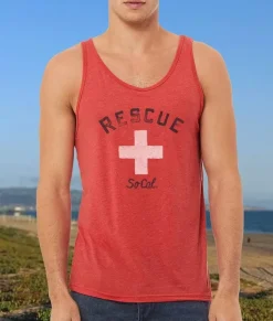 Nayked Apparel Shirts>Men'S Ridiculously Soft Lightweight Graphic Tank Top | Cali Rescue