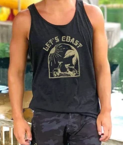 Nayked Apparel Tanks>Men'S Ridiculously Soft Lightweight Graphic Tank | Let'S Coast