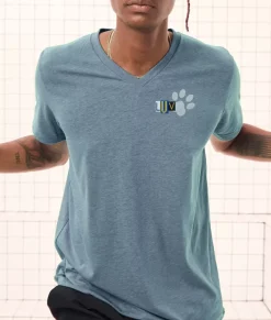 Nayked Apparel T-Shirts>Men'S Ridiculously Soft Lightweight V-Neck Graphic Tee | Luv Paw Print