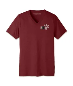 Nayked Apparel T-Shirts>Men'S Ridiculously Soft Lightweight V-Neck Graphic Tee | Luv Paw Print