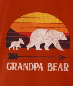 Nayked Apparel T-Shirts>Men'S Ridiculously Soft Lightweight Graphic Tee | Grandpa Bear