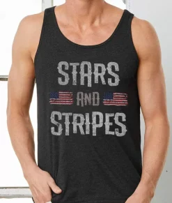 Nayked Apparel Swim>Men'S Ridiculously Soft Lightweight Graphic Tank | Stars & Stripes