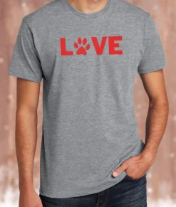 Nayked Apparel T-Shirts>Men'S Ridiculously Soft Midweight Valentine'S Day Graphic T-Shirt | Love My Pet