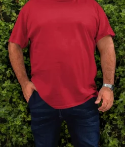Nayked Apparel T-Shirts>Men'S Ridiculously Soft Midweight Big Crew T-Shirt